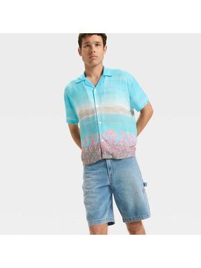 Men's Woven Resort Shirt - Original Use™ Blue M